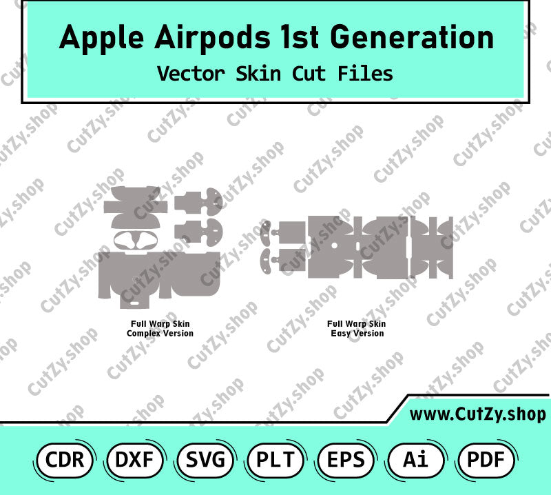 Apple Airpods 1st Generation Vector Skin Cut Files