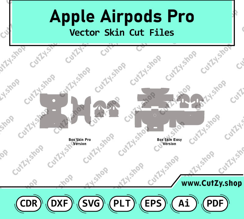 Apple AirPods Pro Vector Skin Cut Files Template