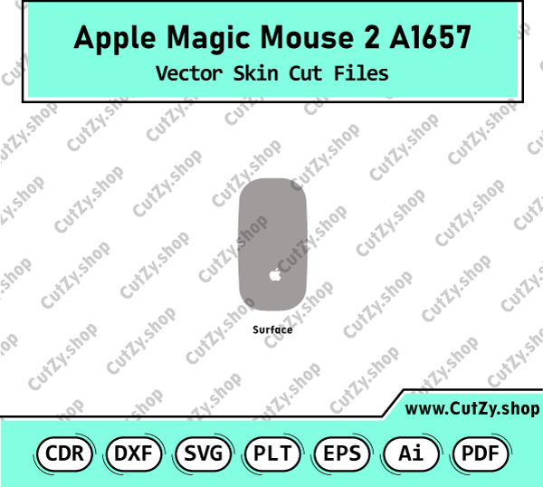Apple Magic Mouse 2 A1657 Vector Skin Cut Files