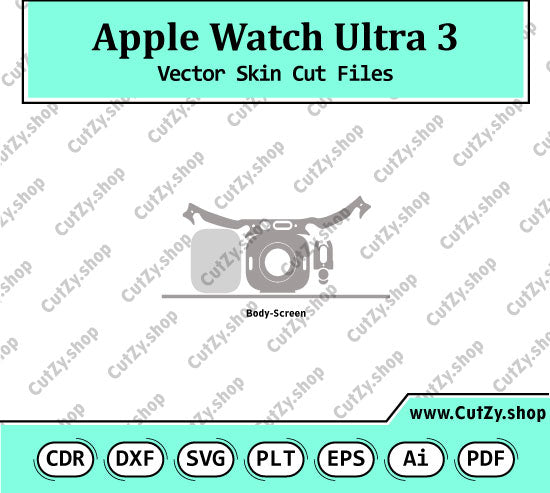 Apple Watch Ultra 3 Vector Skin Cut Files