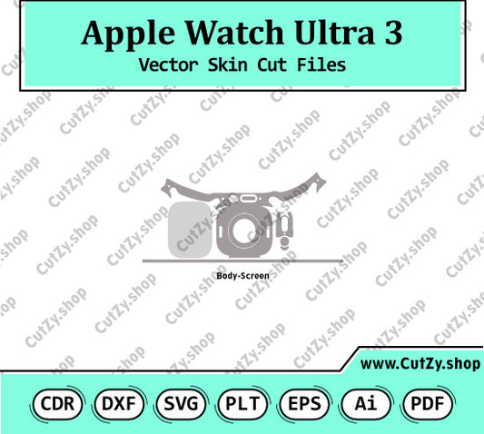 Apple Watch Ultra 3 Vector Skin Cut Files