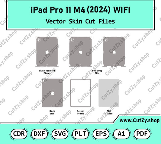 iPad Pro 11 M4 (2024) WIFI (5th Generation) Vector Skin Cut Files