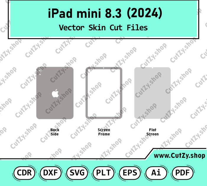 Apple iPad mini 8.3 (2024) Vector Skin Cut Files