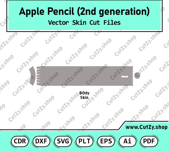 Apple Pencil (2nd generation) Vector Skin Cut Files