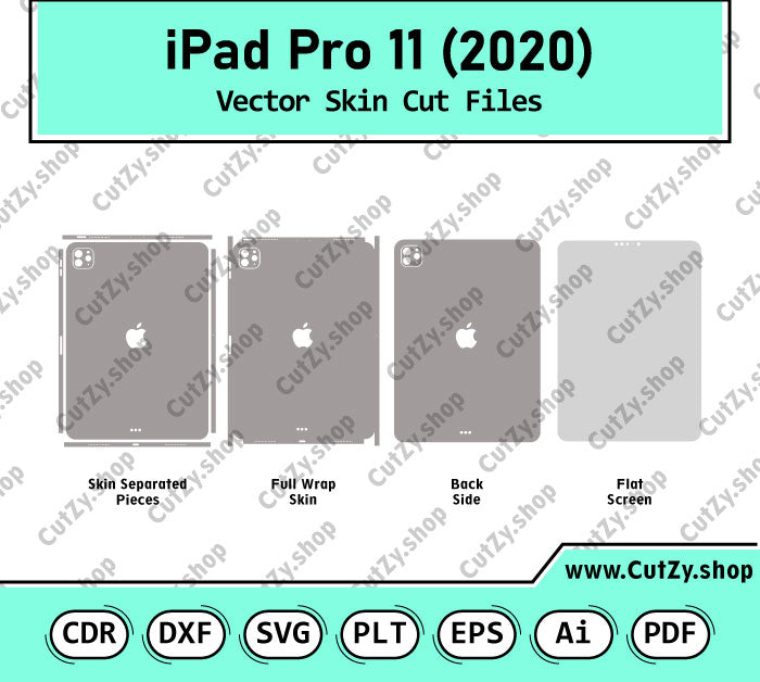 Apple iPad Pro 11 (2020) Vector Skin Cut Files Template