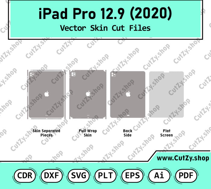 Apple iPad Pro 12.9 (2020) Vector Skin Cut Files Template