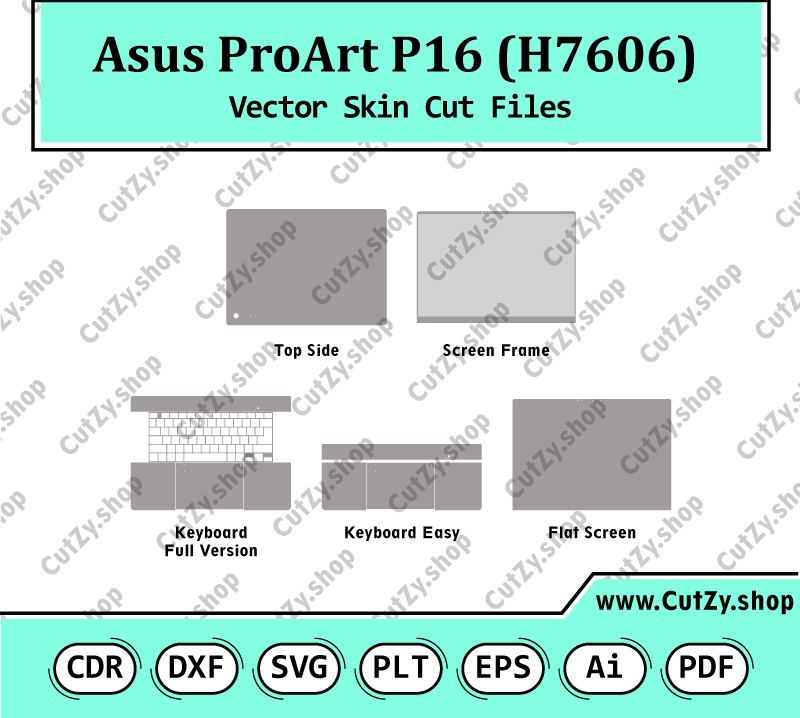 Asus ProArt P16 (H7606) Vector Skin Cut Files
