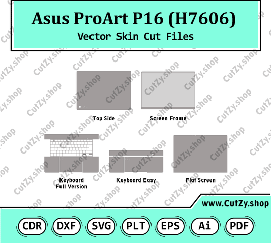 Asus ProArt P16 (H7606) Vector Skin Cut Files