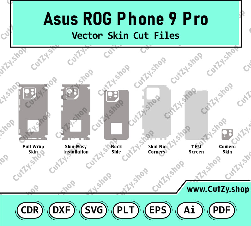Asus ROG Phone 9 Pro Vector Skin Cut Files