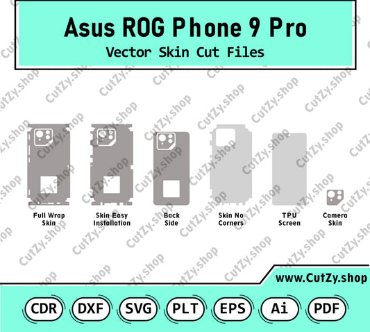 Asus ROG Phone 9 Pro Vector Skin Cut Files