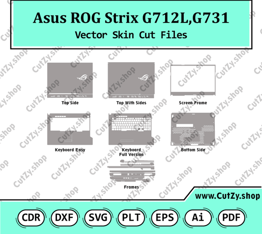 Asus ROG Strix G712L,G731 Vector Skin Cut Files