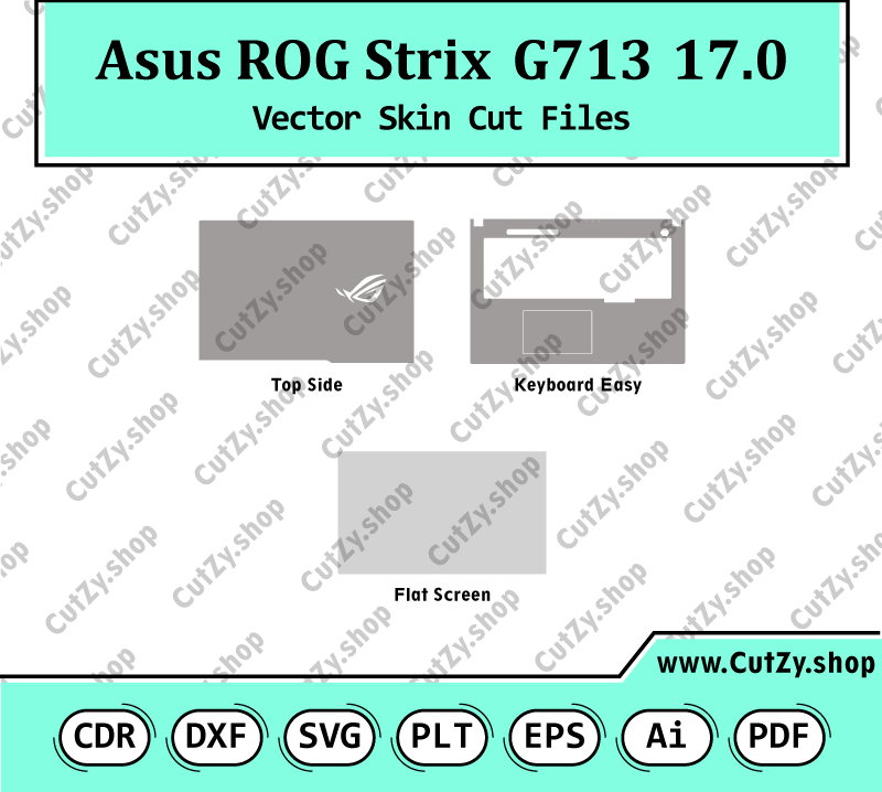 Asus ROG Strix G713 17.0 Vector Skin Cut Files