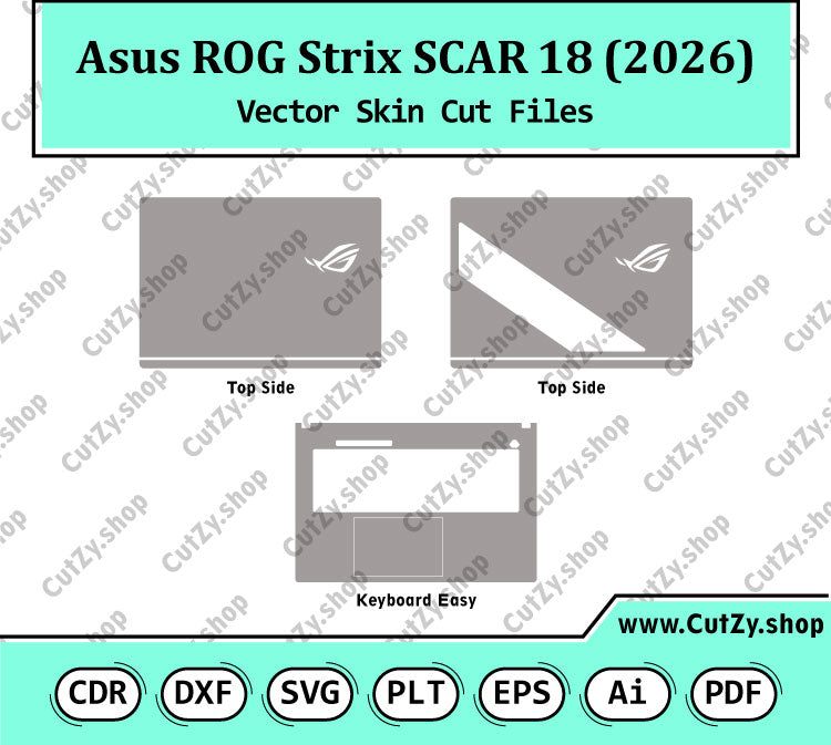 Asus ROG Strix SCAR 18 (2026) Vector Skin Cut Files
