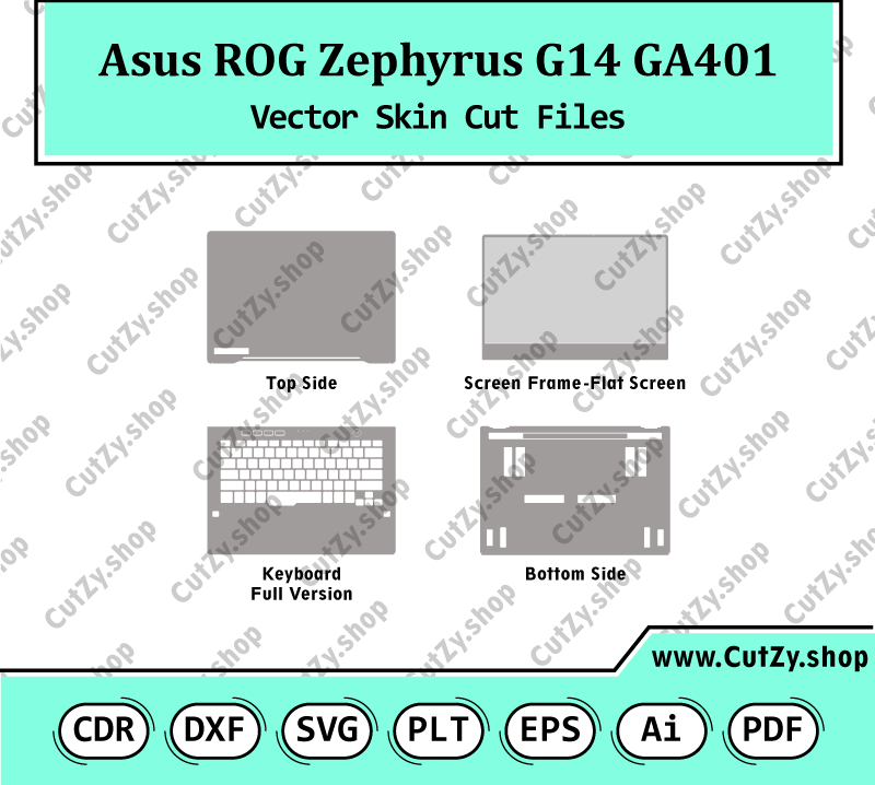 Asus ROG Zephyrus G14 GA401 Vector Skin Cut Files