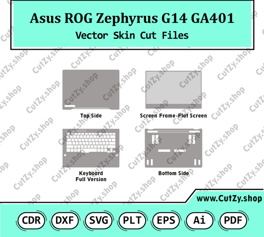 Asus ROG Zephyrus G14 GA401 Vector Skin Cut Files