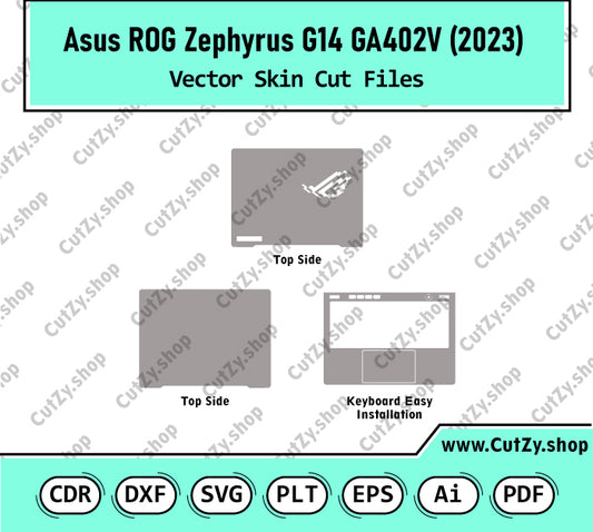 Asus ROG Zephyrus G14 (2023) GA402VX 14 inch Vector Skin Cut Files