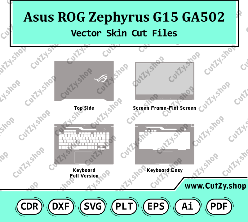 Asus ROG Zephyrus G15 GA502 Vector Skin Cut Files