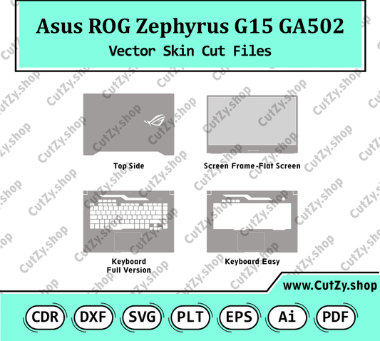 Asus ROG Zephyrus G15 GA502 Vector Skin Cut Files