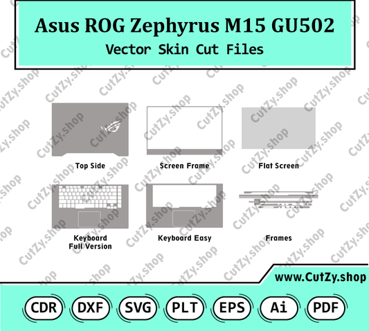 Asus ROG Zephyrus M15 GU502 Vector Skin Cut Files