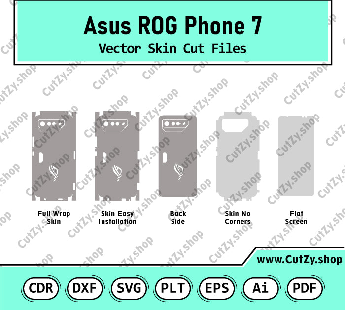 Asus Rog Phone 7 Vector Skin Cut Files