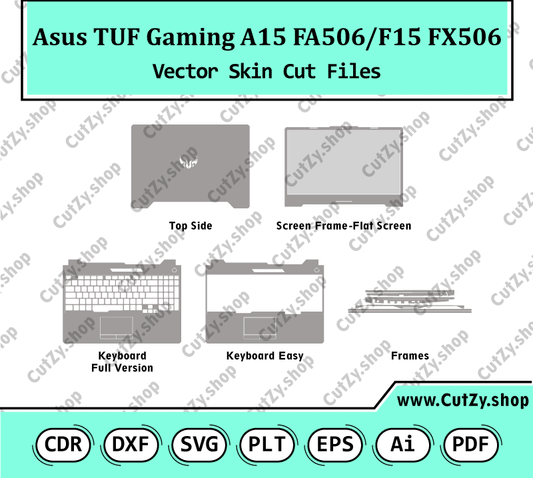 Asus TUF Gaming A15 FA506II Vector Skin Cut Files