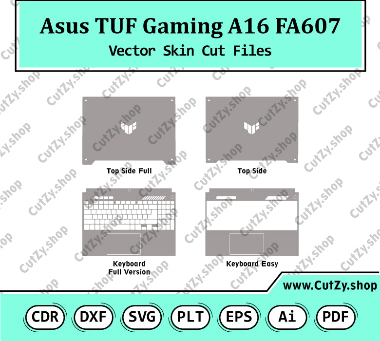 Asus TUF Gaming A16 FA607 Vector Skin Cut Files