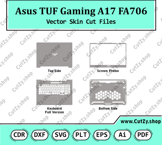 Asus TUF Gaming A17 FA706 Vector Skin Cut Files