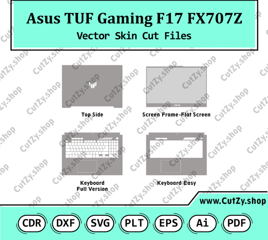Asus TUF Gaming F17 FX707Z Vector Skin Cut Files