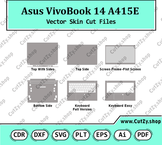 Asus VivoBook 14 A415E Vector Skin Cut Files