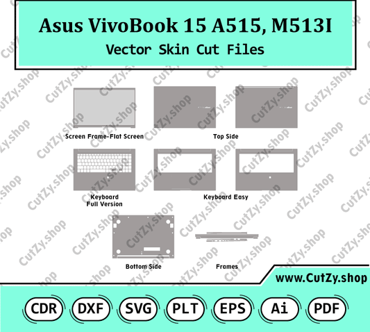 Asus VivoBook 15 A515, M513I Vector Skin Cut Files