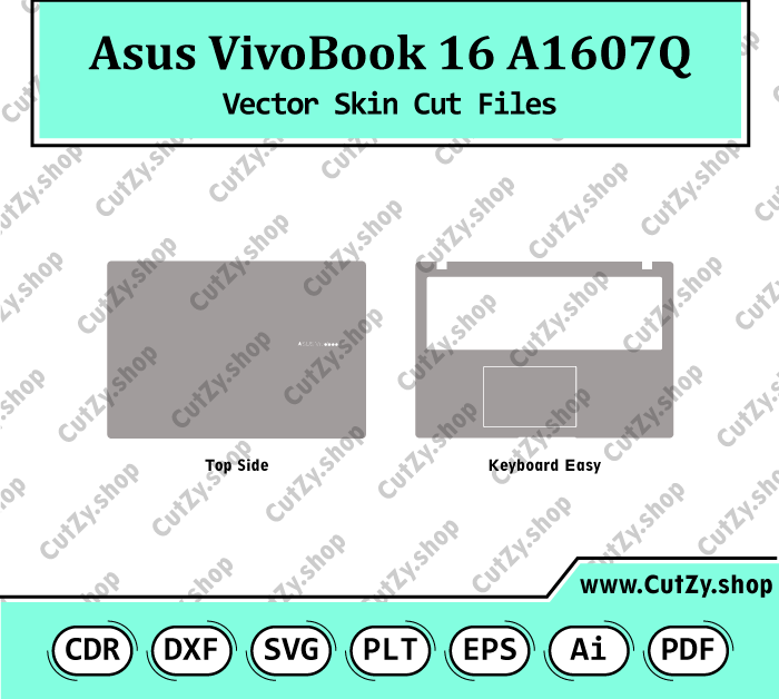 Asus VivoBook 16 A1607Q Vector Skin Cut Files