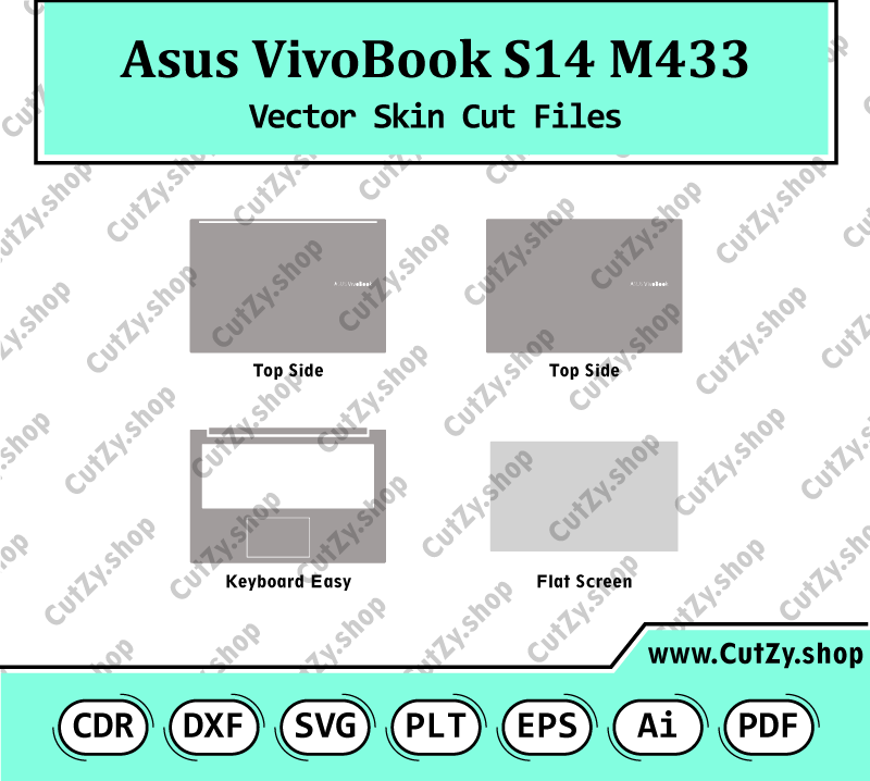 Asus VivoBook S14 M433 Vector Skin Cut Files