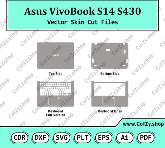 Asus VivoBook S14 S430 Vector Skin Cut Files