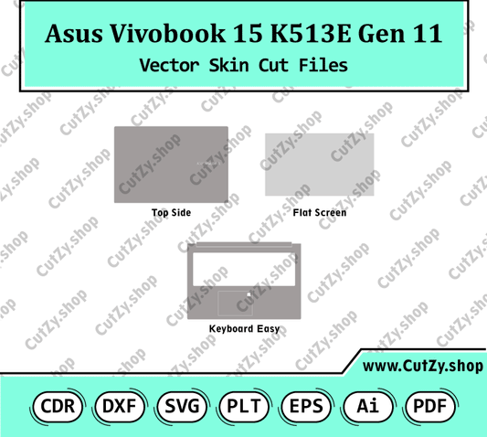 Asus Vivobook 15 K513E Vector Skin Cut Files