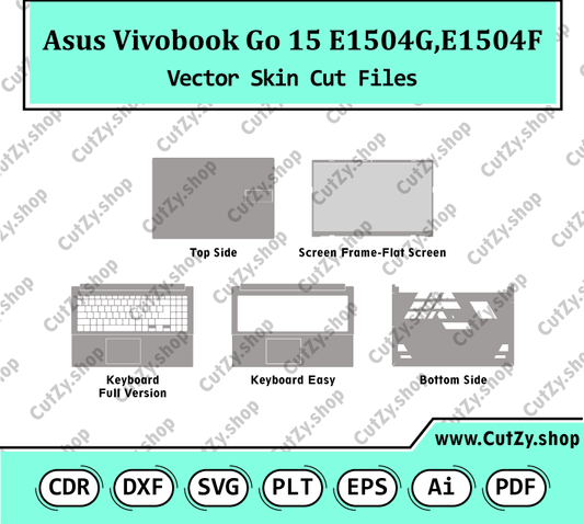 Asus Vivobook Go 15 E1504G,E1504F Vector Skin Cut Files