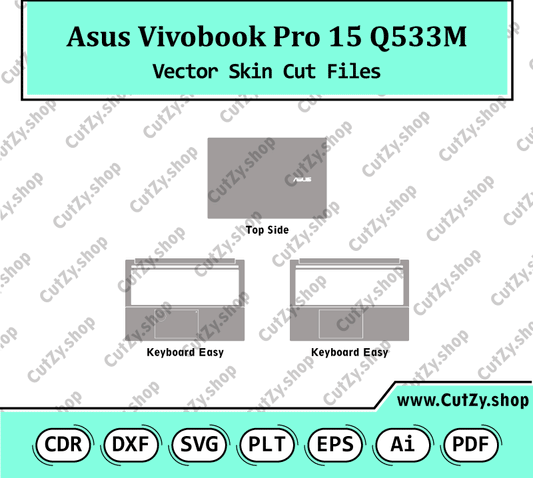 Asus Vivobook Pro 15 Q533M Vector Skin Cut Files