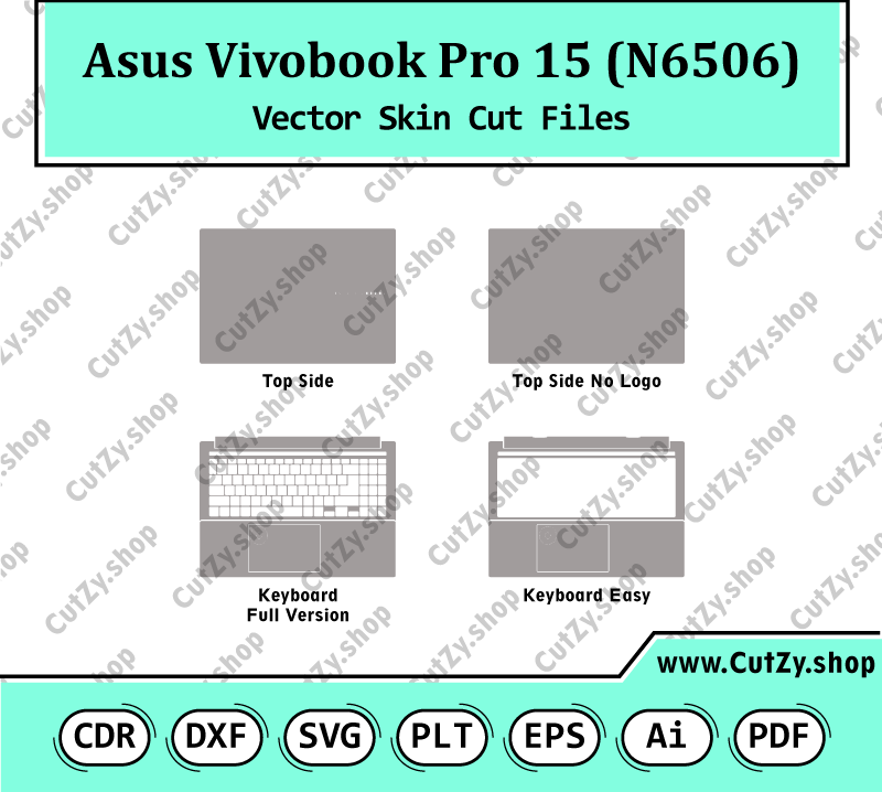 Asus Vivobook Pro 15 (N6506) Vector Skin Cut Files