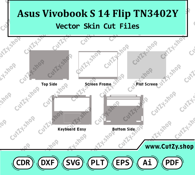 Asus Vivobook S 14 Flip TN3402Y Vector Skin Cut Files