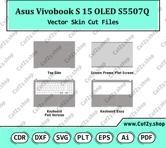 Asus Vivobook s 15 OLED S5507Q Vector Skin Cut Files