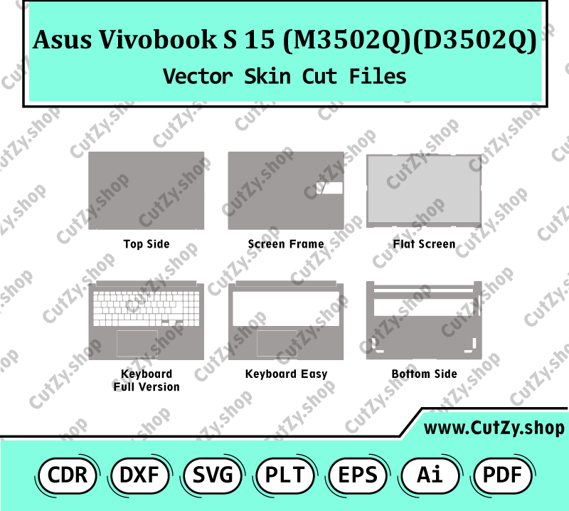 Asus Vivobook S 15 (M3502Q)(D3502Q) Vector Skin Cut Files