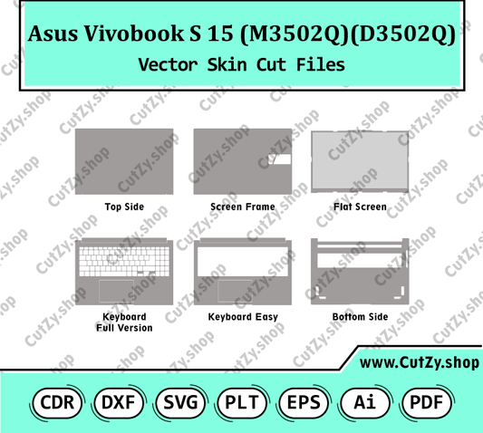 Asus Vivobook S 15 (M3502Q)(D3502Q) Vector Skin Cut Files