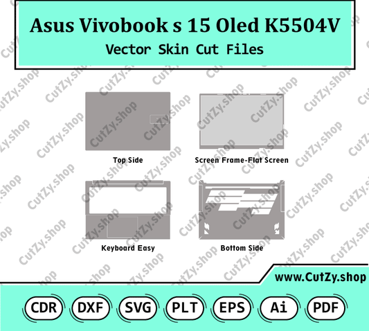 Asus Vivobook s 15 Oled k5504V Vector Skin Cut Files