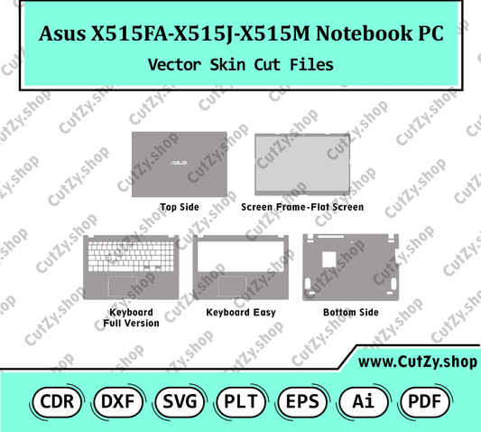 Asus X515FA-X515J-X515M Notebook PC Vector Skin Cut Files