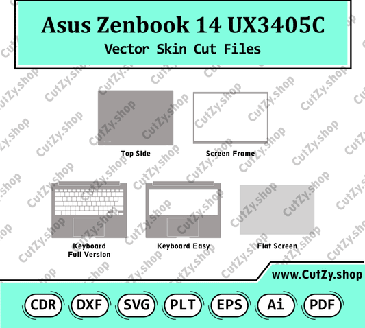 Asus Zenbook 14 UX3405 Vector Skin Cut Files