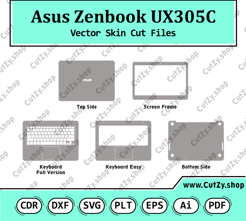 Asus Zenbook UX305C Vector Skin Cut Files
