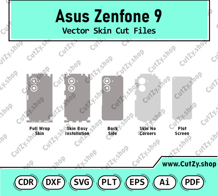 Asus Zenfone 9 Vector Skin Cut Files