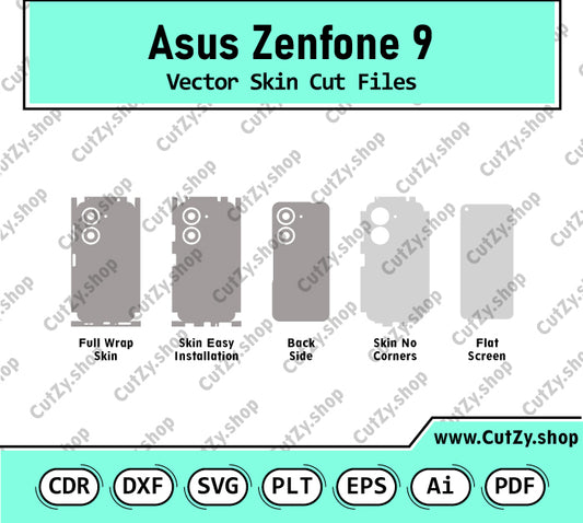 Asus Zenfone 9 Vector Skin Cut Files
