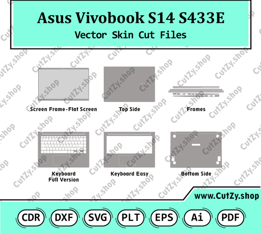 Asus VivoBook S14 S433E Vector Skin Cut Files