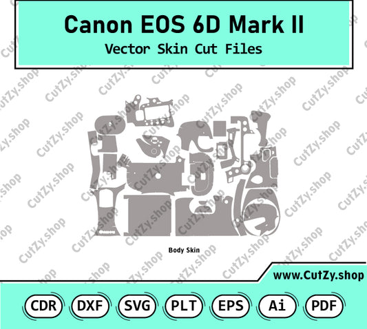 Canon EOS 6D Mark II Vector Skin Cut Files