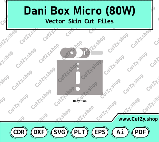 Dani Box Micro (80W) Vector Skin Cut Files Template